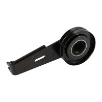 Flat belt tension pulley with base support