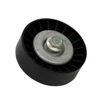 Flat belt guide pulley