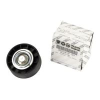 Flat belt pulley with air conditioning