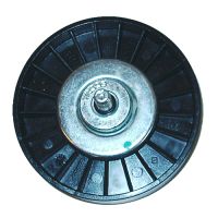 Flat belt pulley for vehicles with air-conditioning