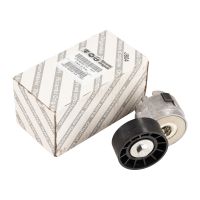 Flat belt pulley tensioner