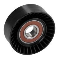 Flat belt tension pulley