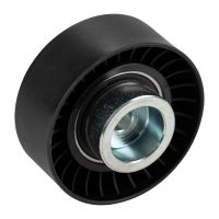 Flat belt guide pulley smooth