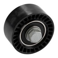 Flat belt guide / lead pulley