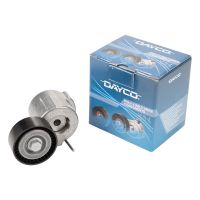 Flat belt tensioner with tension arm Dayco