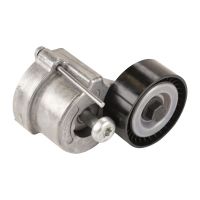 Flat belt tensioning pulley with tensioning arm OE