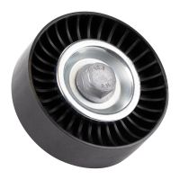 Flat belt tension pulley