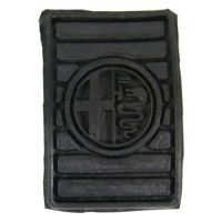 Pedal rubber for brake pedal