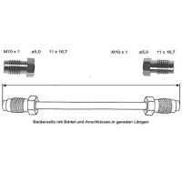 Brake pipe 330 mm 10 x 1