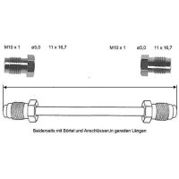 Brake pipe 880 mm 10 x 1