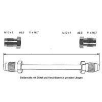 Brake pipe 1400 mm rear right wheel brake cylinder