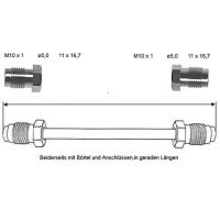 Brake pipe 2050 mm 10 x 1