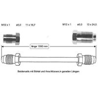 Brake pipe 1350 mm rear right wheel brake cylinder