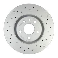 Set of sports brake discs perforated