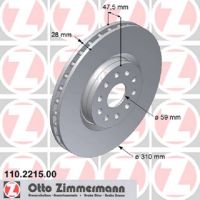 Set of sports brake discs perforated