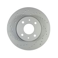 Set of sports brake discs 280 mm Ø front internally ventilated perforated coated