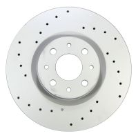Set of sports brake discs perforated