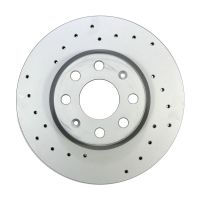 Set of sports brake discs perforated