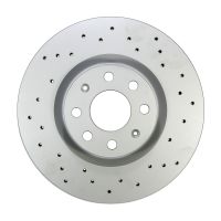 Set of sports brake discs perforated