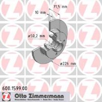 Set of sports brake discs perforated
