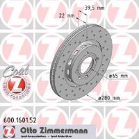 Set of sports brake discs perforated