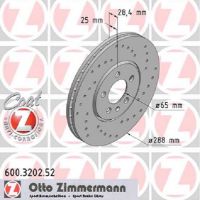Set of sports brake discs perforated