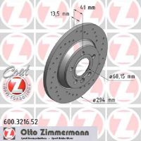 Set of sports brake discs perforated