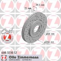 Set of sports brake discs perforated