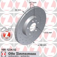 Set of perforated sports brake discs