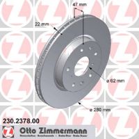 Bremsscheibe vorn Zimmermann beschichtet innenbelüftet