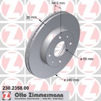 Brake disc front internally ventilated 240 Ø