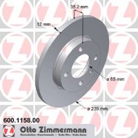 Brake disc front solid 239 mm Ø