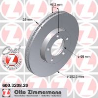 Brake disc front internally ventilated