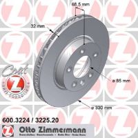 Brake disc front internally ventilated right
