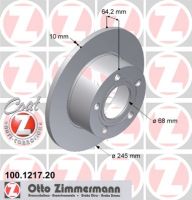 Brake disc rear full 245 mm Ø