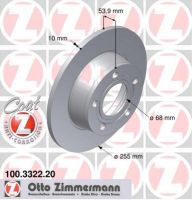 Brake disc rear full 255 mm Ø