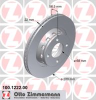 Brake disc front internally ventilated 280 Ø