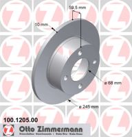 Brake disc rear full 245 mm Ø