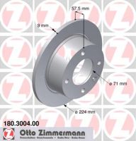 Brake disc rear full 224 mm Ø