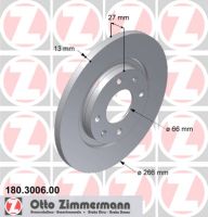 Brake disc front full 266 mm Ø