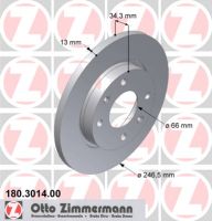 Brake disc front full 247 mm Ø