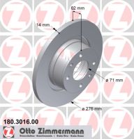 Brake disc rear full 275 mm Ø