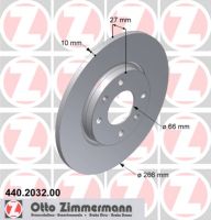 Brake disc rear full 266 mm Ø