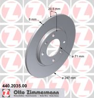 Brake disc front full 247 mm Ø