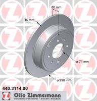 Brake disc rear full 290 mm Ø