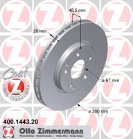 Brake disc front internally ventilated 300 Ø