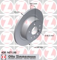Brake disc rear full 286 mm Ø