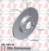 Brake disc front full 256 mm Ø