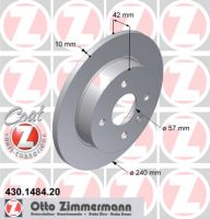 Brake disc rear full 240 mm Ø