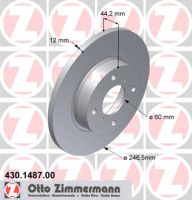 Brake disc front full 247 mm Ø
